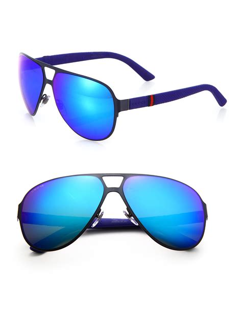 blue Gucci sunglasses men's